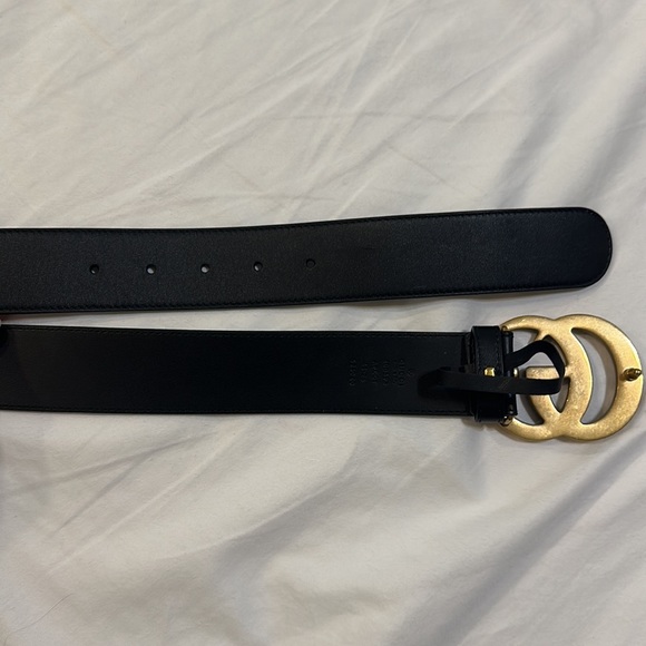 Gucci Belt Wide Leather Black Size 65 - Picture 9 of 11